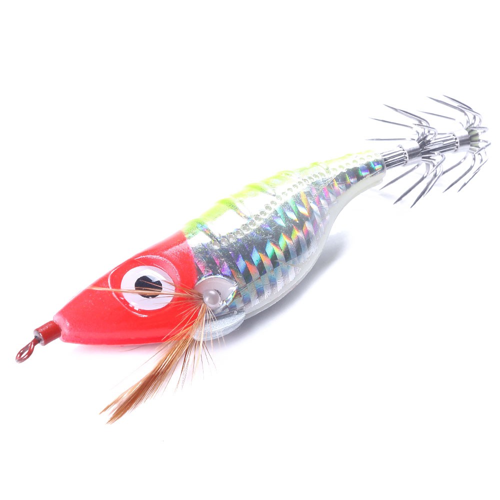 Hengjia 1pc Umpan Pancing Tiruan Bentuk Cumi-Cumi Bermata Besar 3D Eyes Shrimp Bait 9g / 10cm Floating Fishing Lure Squid Jig Hooks