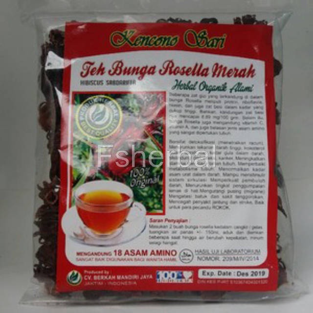 

Teh Bunga Rosella Merah Seduh 100Gram Kencono Sari