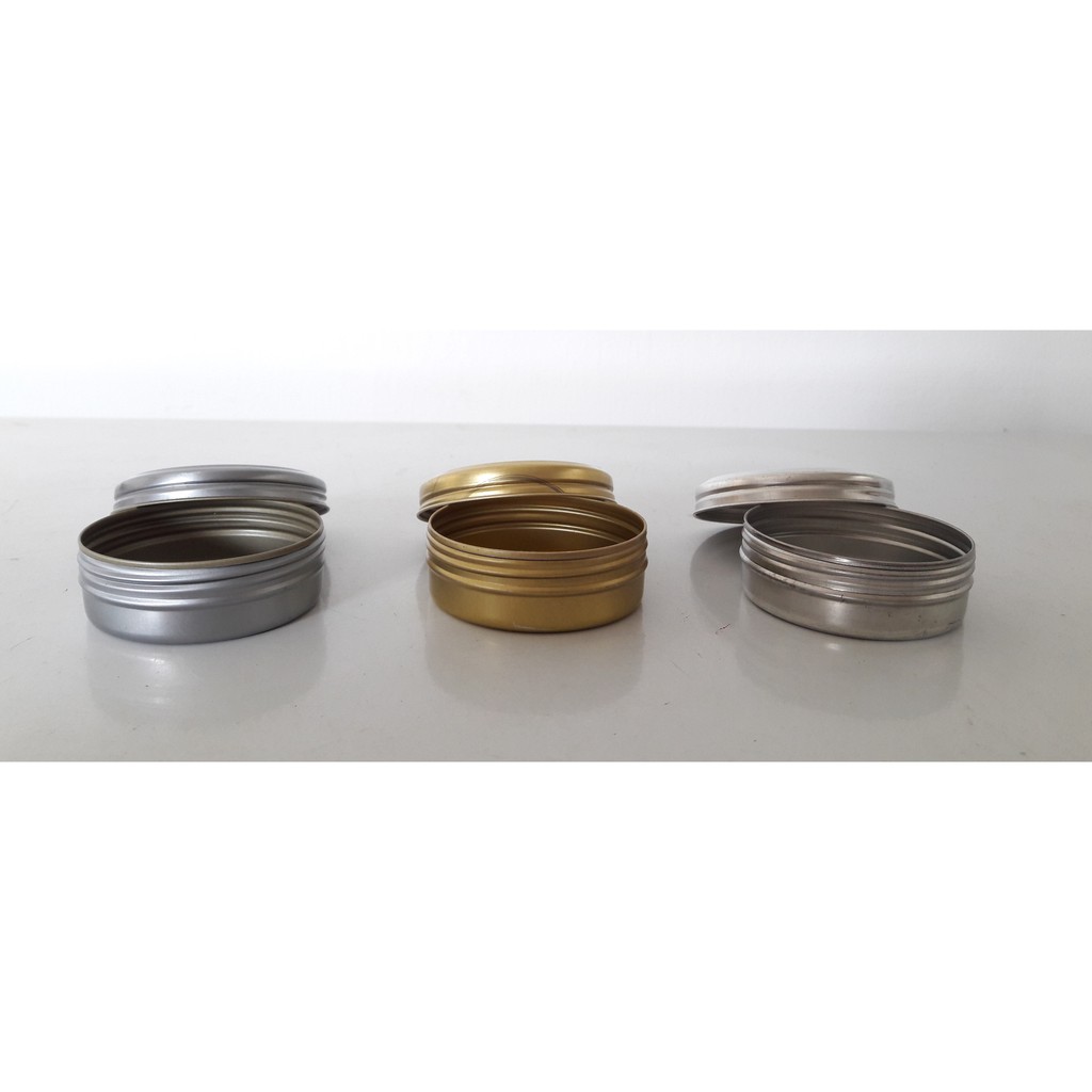 Wadah Tempat Mini Pot Pomade 1 oz Warna Gold Grey Wadah Tempat Mini Pot Pomade 1 oz Warna Gold Grey