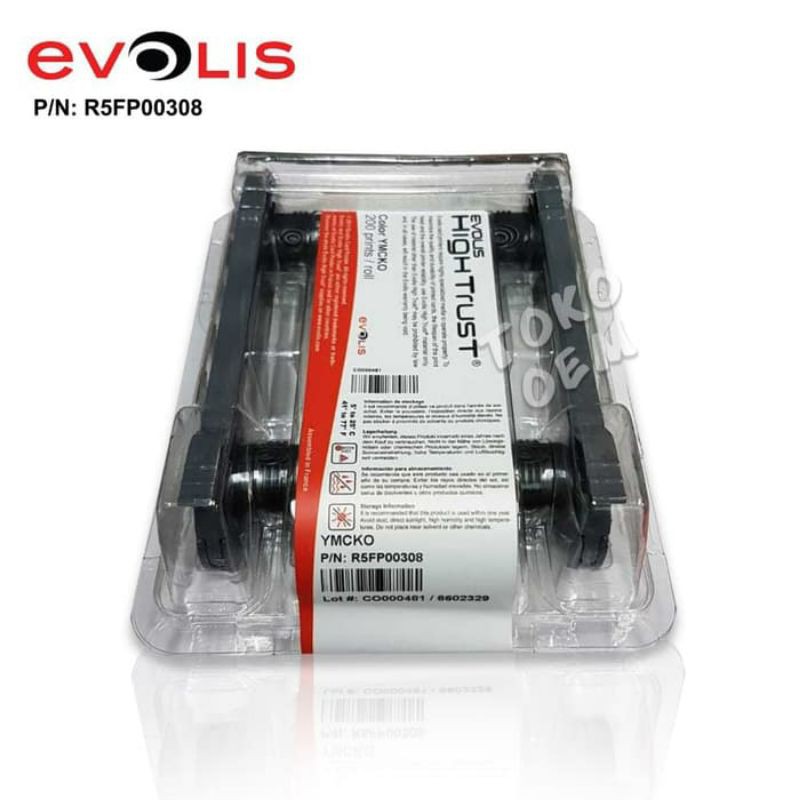 Ribbon Evolis Primacy Color 308 - YMCKO - 200 Image PN: R5FP00308