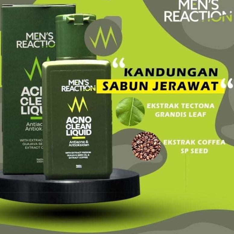 COD Sabun jerawat MENS REACTION Acno Clean Anti Bakteri Pembersih wajah (ART. Z0495)