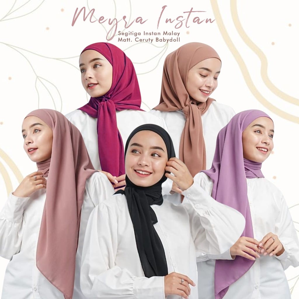 TERMURAH !! THREE HIJAB SEGITIGA INSTAN MALAY SEGIEMPAT INSTANT JILBAB