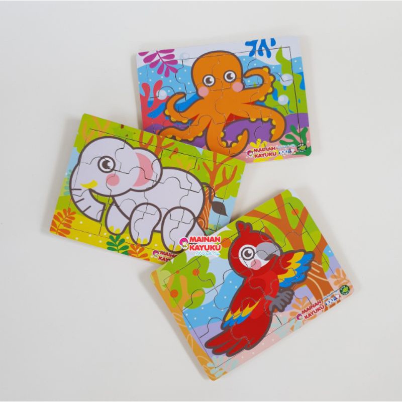 Agdia Toys Paket Puzzle isi 3 Seri Hewan