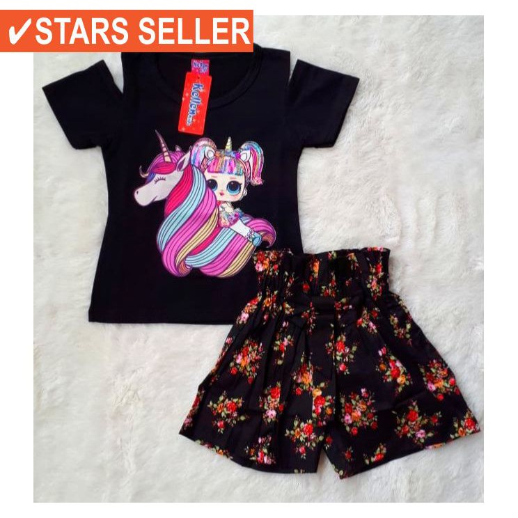 ⭐⭐⭐⭐⭐ USIA UKURAN SIZE 4 5 6 7 8 9 10 THN TH / stelan anak lol lampu / baju stelan anak