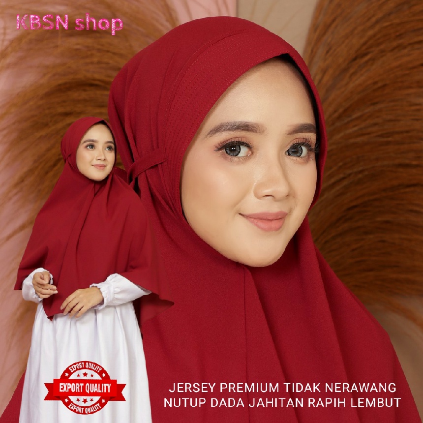 HIJAB L JERSEY PREMIUM NUTUP DADA PET TALI DEWASA- JILBAB KHIMAR KERUDUNG / READY GROSIR BPL TEEN BPL DEWASA BPL XL JUMBO JENIRA PAMELA FAMELY -kode KBSN 212  AO-1