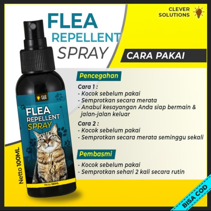 FLEA REPELLENT SPRAY - Pembasmi dan Pencegah Kutu Kucing 100 ML