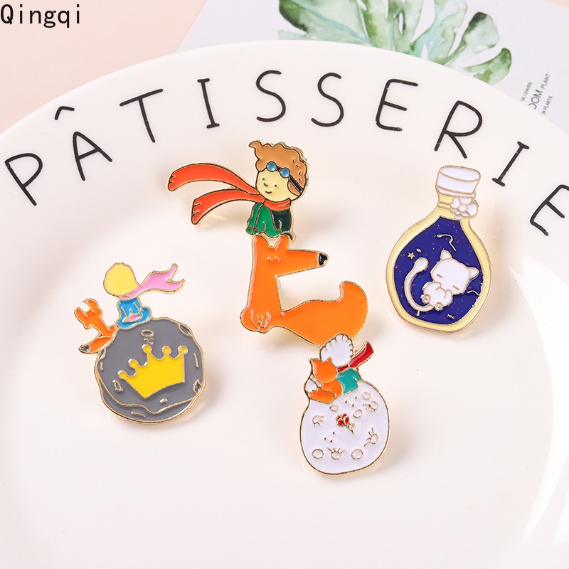 Bros Pin Enamel Desain Little Prince Fox Rose Planet B612 Gaya Klasik Untuk Hadiah Anak