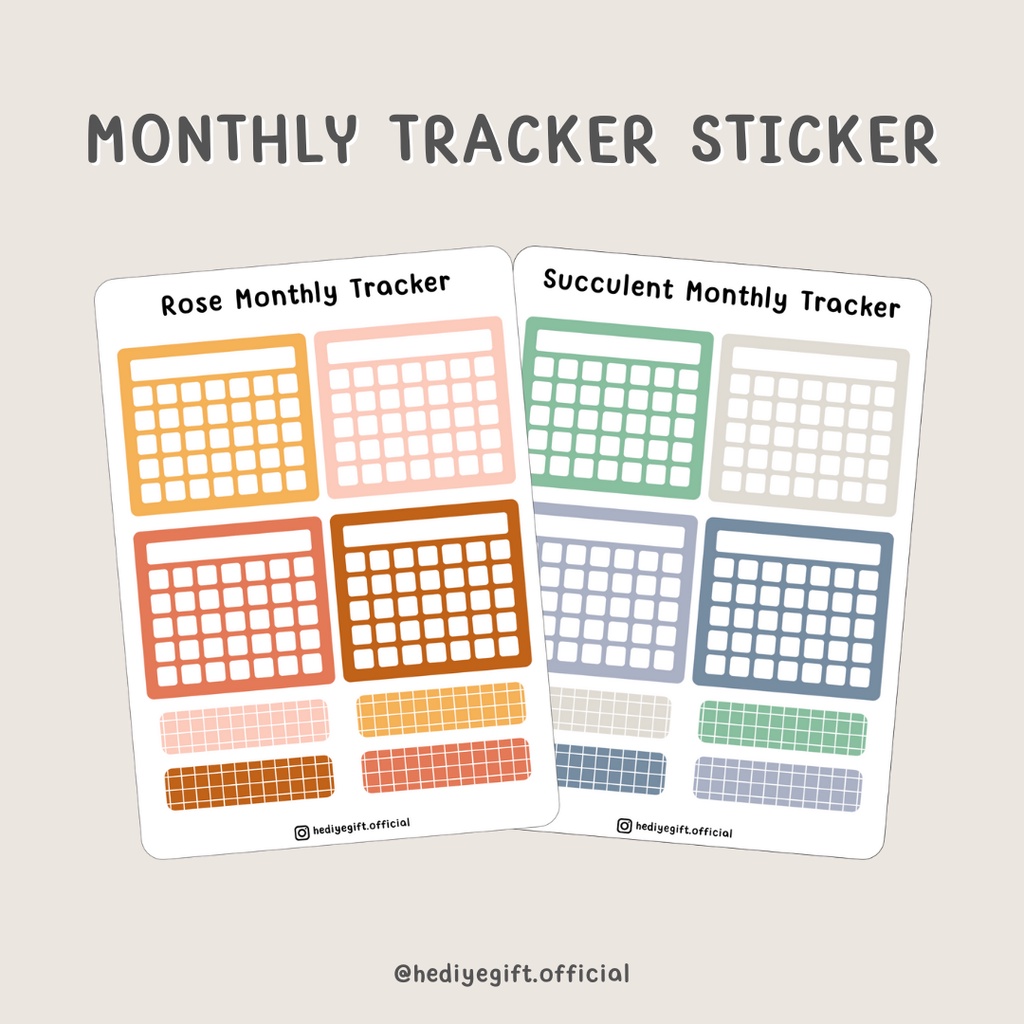 

Sticker Sheet I Hediye Monthly Tracker (Kiss Cutting)