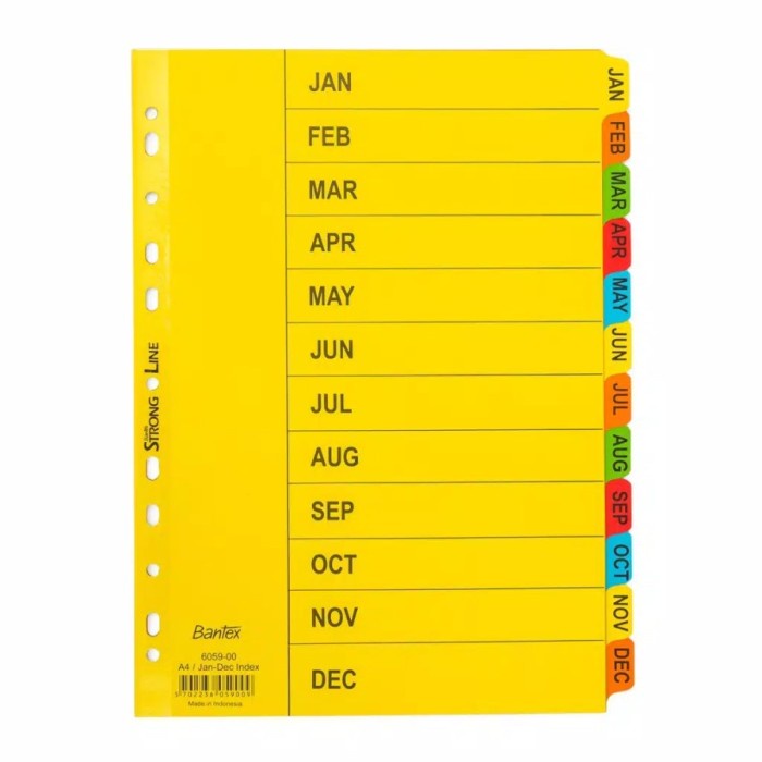 

Bagus Pembatas Divider Bulan A4 Bantex 6059 Diskon