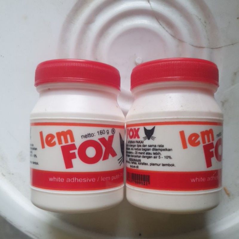 lem fox putih kaleng plastik