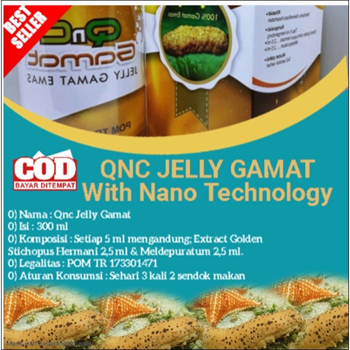 Obat Luka Diabetes-Obat Luka Gangren-Pengering Luka Diabetes-QNC JELLY GAMAT ASLI