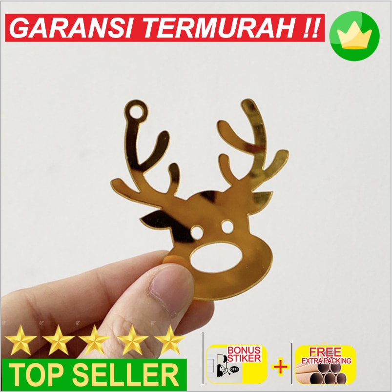

Promo Akrilik Tag Mirror Christmas Natal Hampers Tag Label Elegan