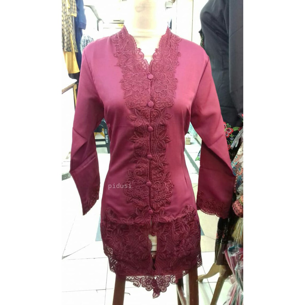 Kebaya encim bordir lengan panjang / kebaya encim formal