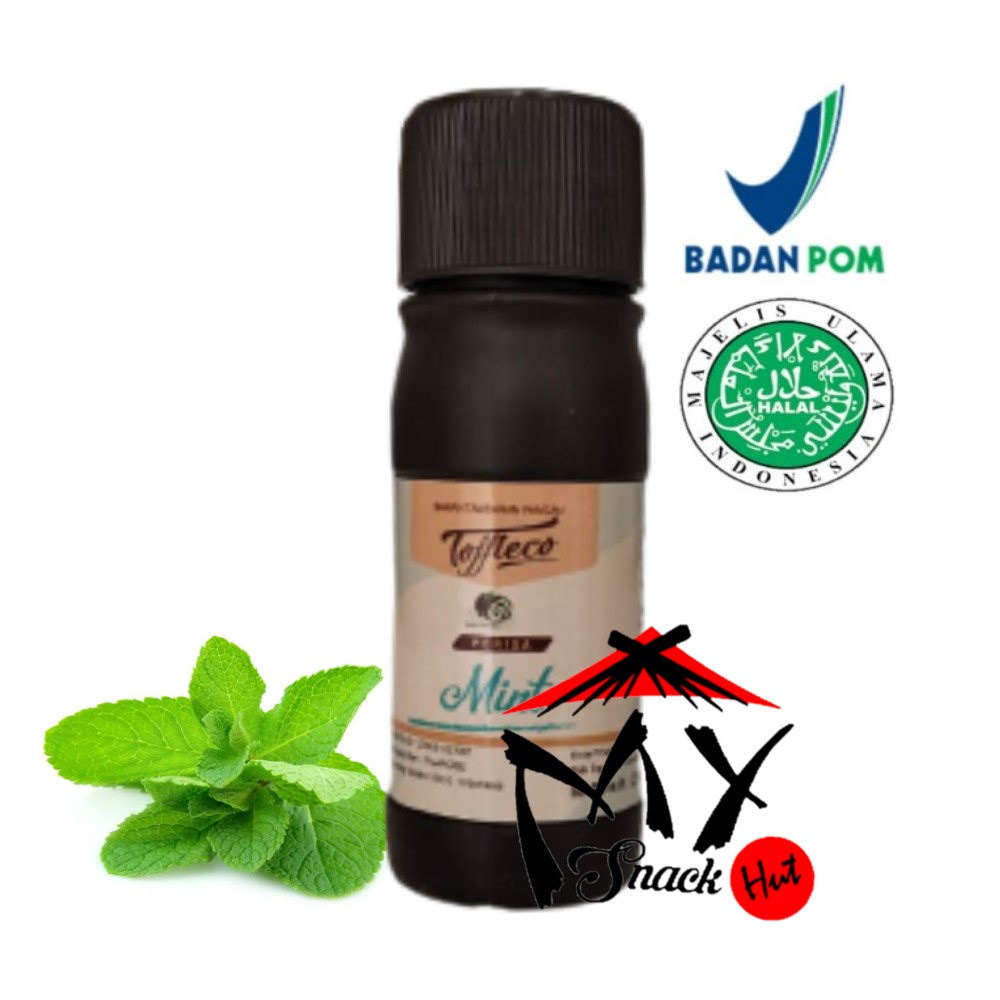 TOFFIECO FLAVOUR MINT 25GR - TOFIECO ESSENCE MENTHOL - PERISA ESEN PEPPERMINT FLAVOR ESENS LIQUID HALAL MUI