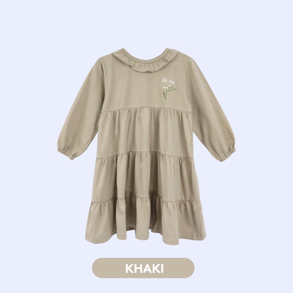 Mooi Dress Anak Perempuan Kirana Dress Kids-KHAKI