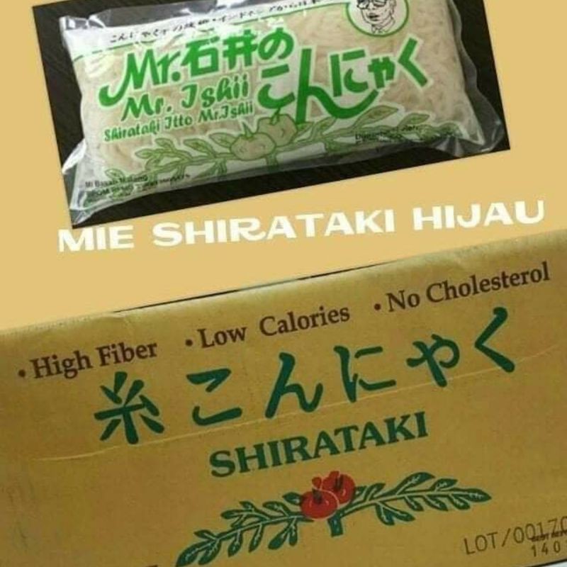 

Mie Shirataki Basah Hijau Original