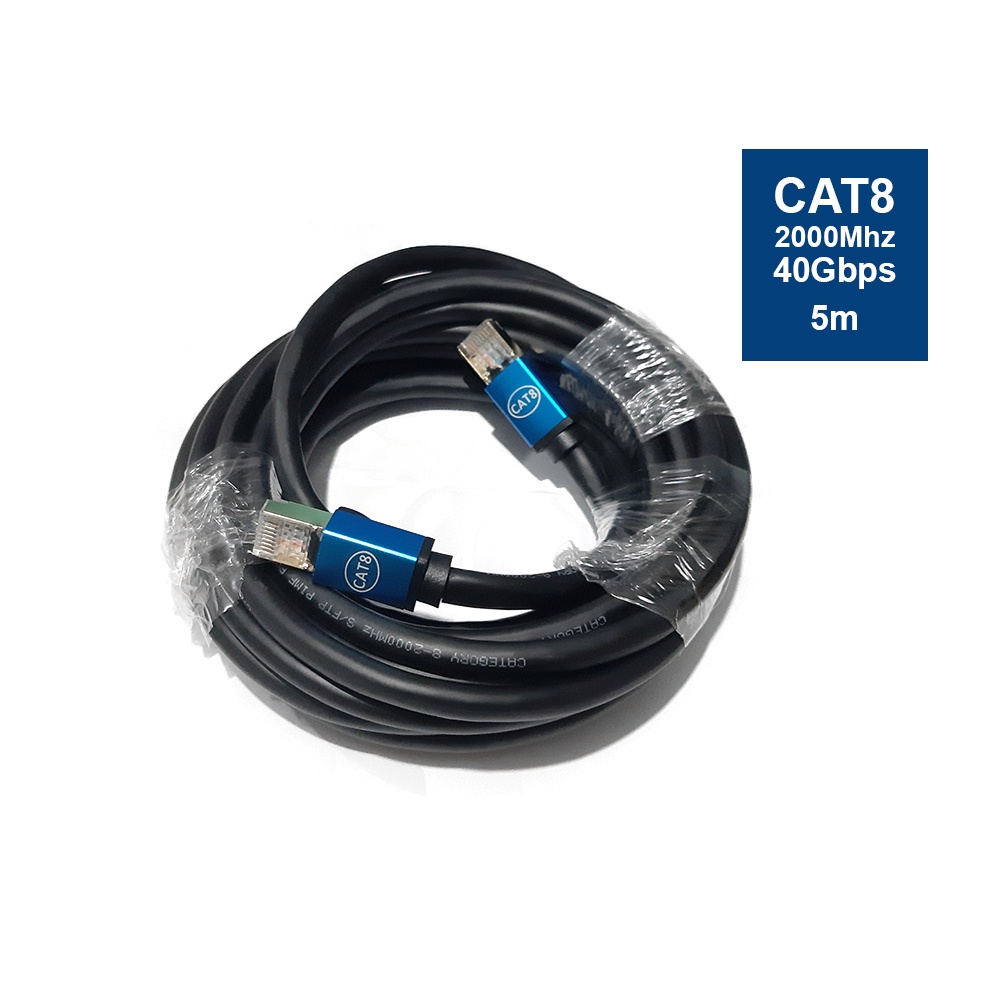 Kabel LAN Cat8 Round Patch Cord Ethernet UTP Cable 5 Meter