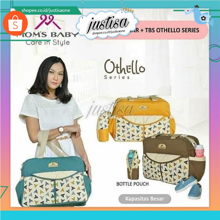 Promo !! MOM'S BABY Tas Bayi Besar + Tabung Botol Susu OTHELLO Series - MBT 3030 - TAS MOM'S BABY BESAR