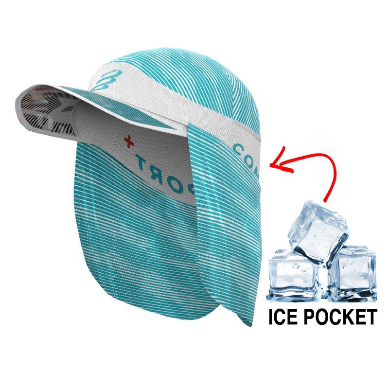 COMPRESSPORT ICE CAP SUN SHADE topi gurun dingin kantong es