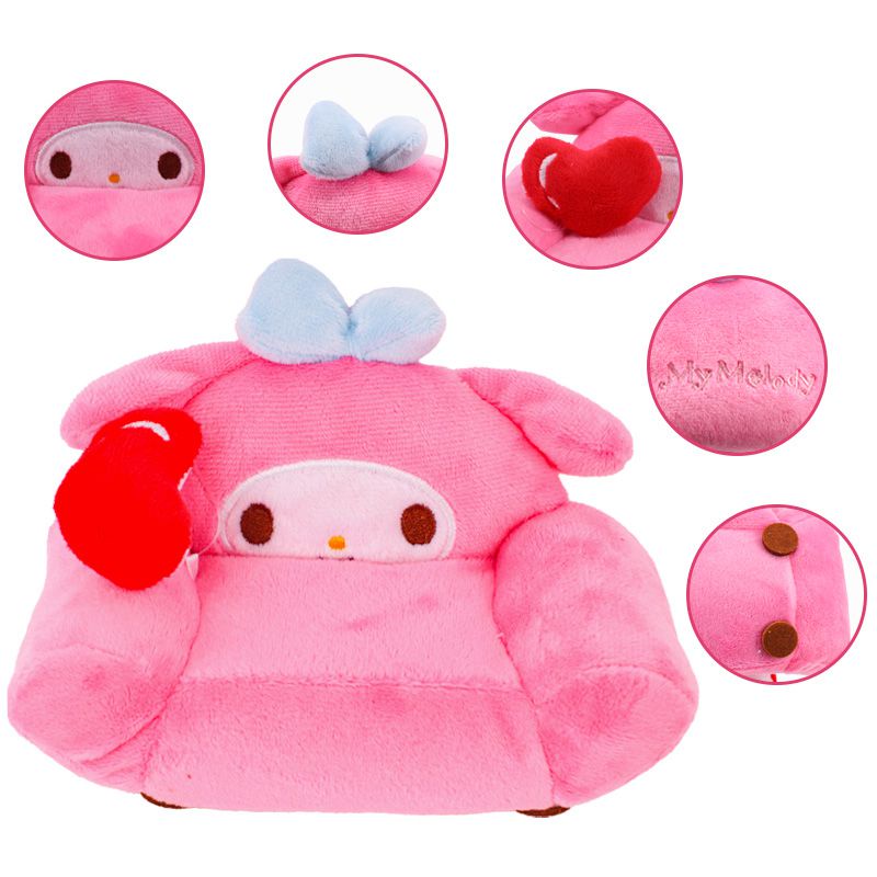 Cute Sanrio Kuromi My Melody Cinnamoroll Plush Toy Sofa Stuffed Doll Kid Xmas Birthday Gift