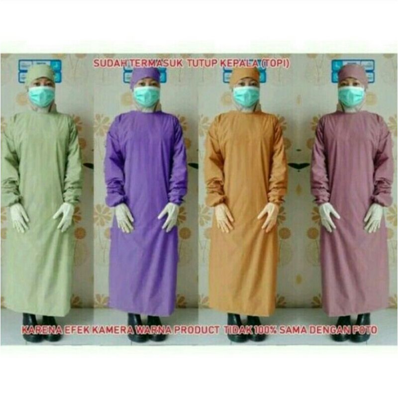 jubah gaun bedah operasi apd/bahan taslan waterprof / surgical gown