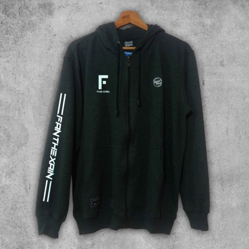 HOODIE PREMIUM/ZIPPER SABLON CUSTOM 100% BABY TERRY FLEECE