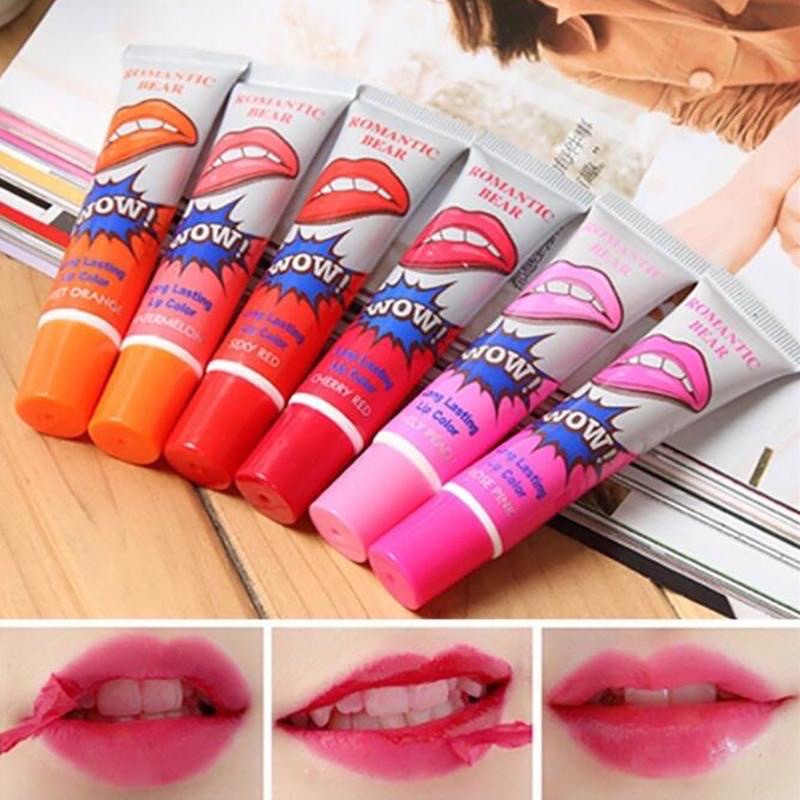 ✨NAGIHI✨ ROMANTIC BEAR Peel Off Lipstick Long Lasting Monomola Lipstik Tattoo Lip