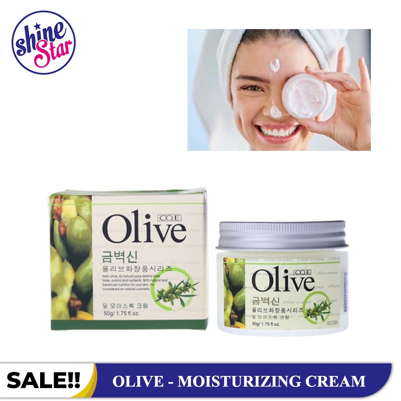 SHINE STAR - OLIVE CO.E DEEP MOISTURE CREAM / KRIM SIANG MALAM ZAITUN MELEMBABKAN KULIT &amp; MELINDUNGI DARI SINAR MATAHARI