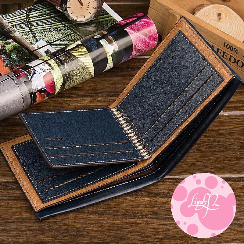 Dompet cowo - Dompet Baellerry Pendek Cowok Kulit Premium Import - Dompet Baellery Lipat Model Garis