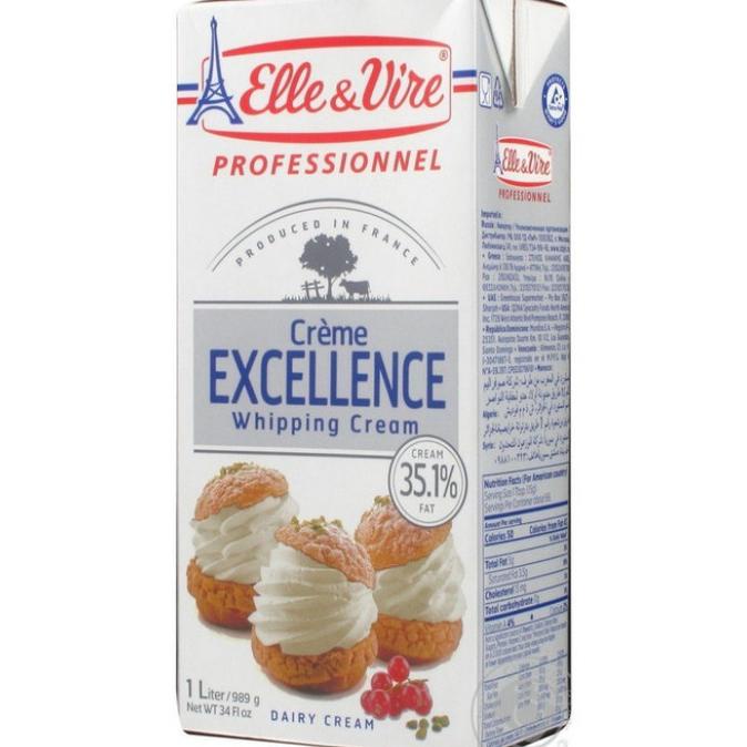

(BISA COD) Elle&Vire Whipping Cream 1 liter EXP JUNI 2021