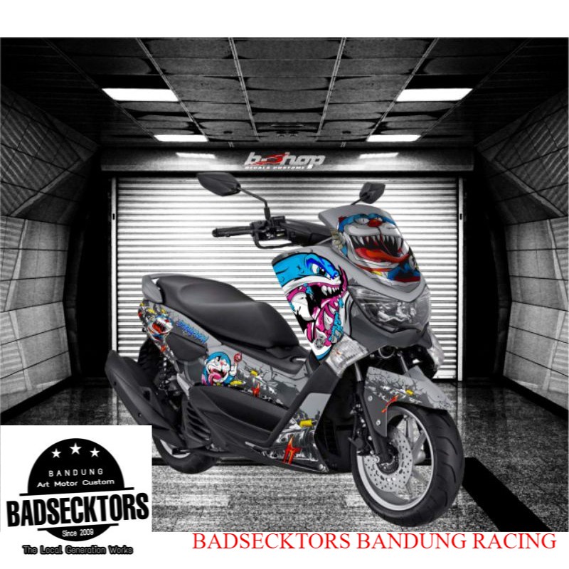 Sticker Decal Yamaha NMAX Doraemon zombie Grey full body Kode A 1684 keren
