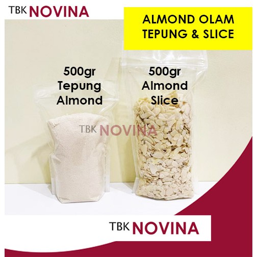 

[500 GRAM] KACANG ALMOND OLAM / ALMOND POWDER / TEPUNG ALMOND FLOUR / ALMOND SLICE