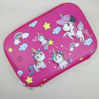 Pencil Case kotak pensil SMIGGLE EMBOSS 6D Unicorn Lol  