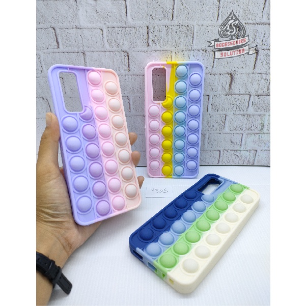 SILICONE CASE POP IT VIVO Y53S - CASE PENGHILANG STRESS PUSH IT BUBBLE CASE RAINBOW