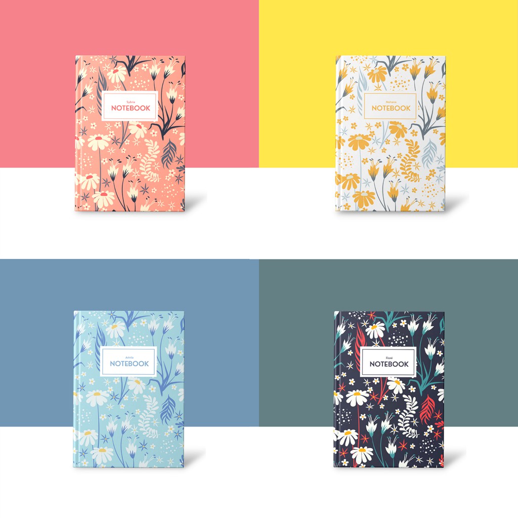 

CUSTOM NOTEBOOK Floral / Notes Agenda / Buku diary / Buku Tulis / Journal | A5 120 Lembar