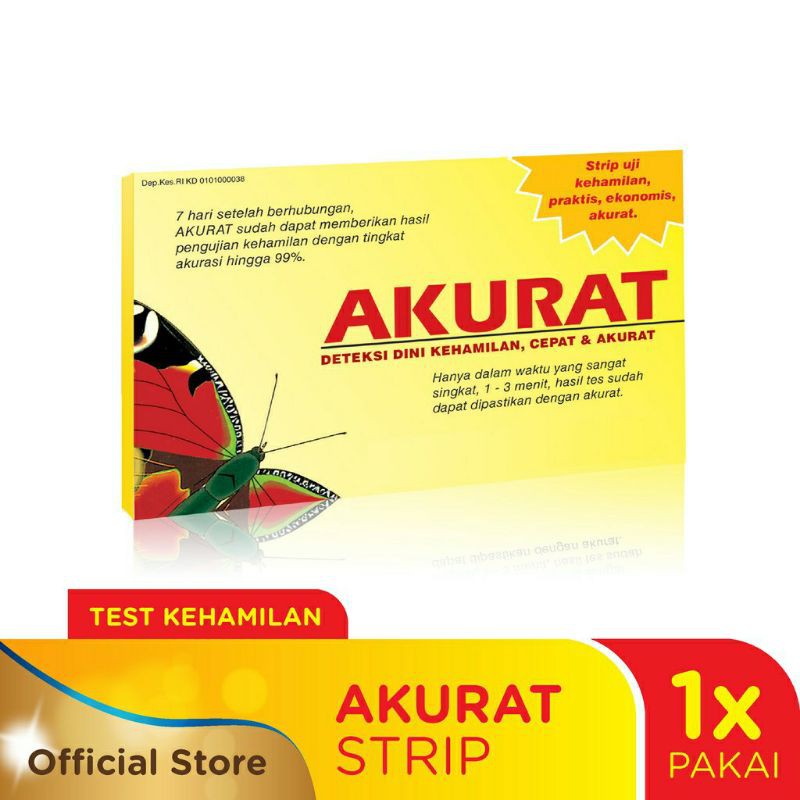 Tes hamil AKURAT STRIP tes hamil sensitif 10 miu tes kehamilan AKURAT