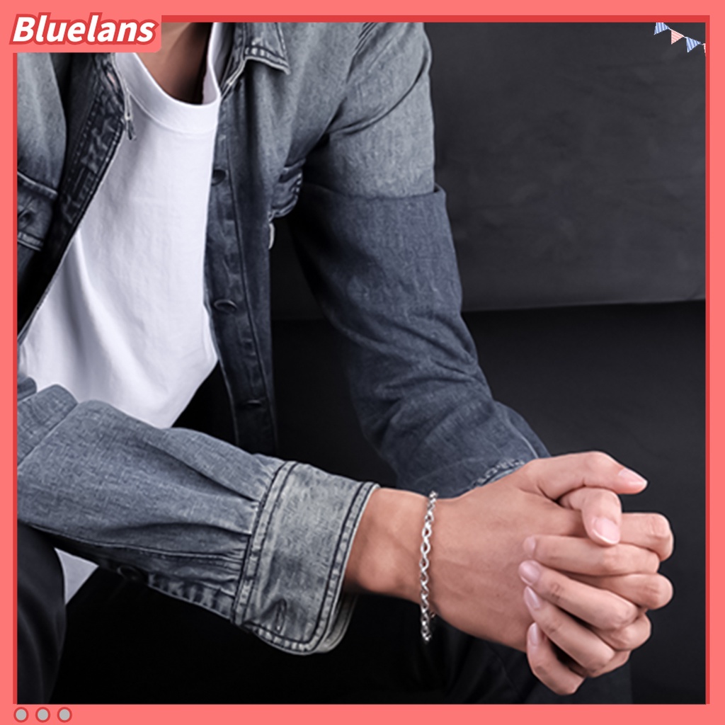 Gelang Rantai Lapis Silver Model Twisted Gaya Elegan Untuk Wanita