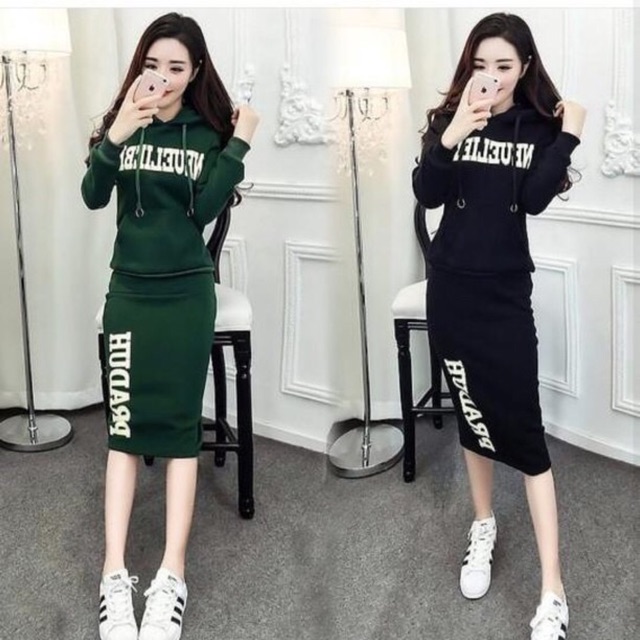 MP Set Praduh / Stelan rok wanita sporty / Stelan wanita kekinian murah