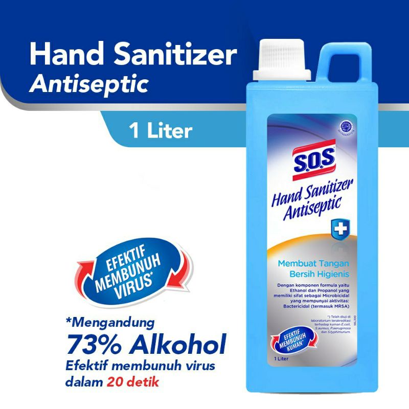 SOS Hand Sanitizer Antiseptic Botol 1 Liter