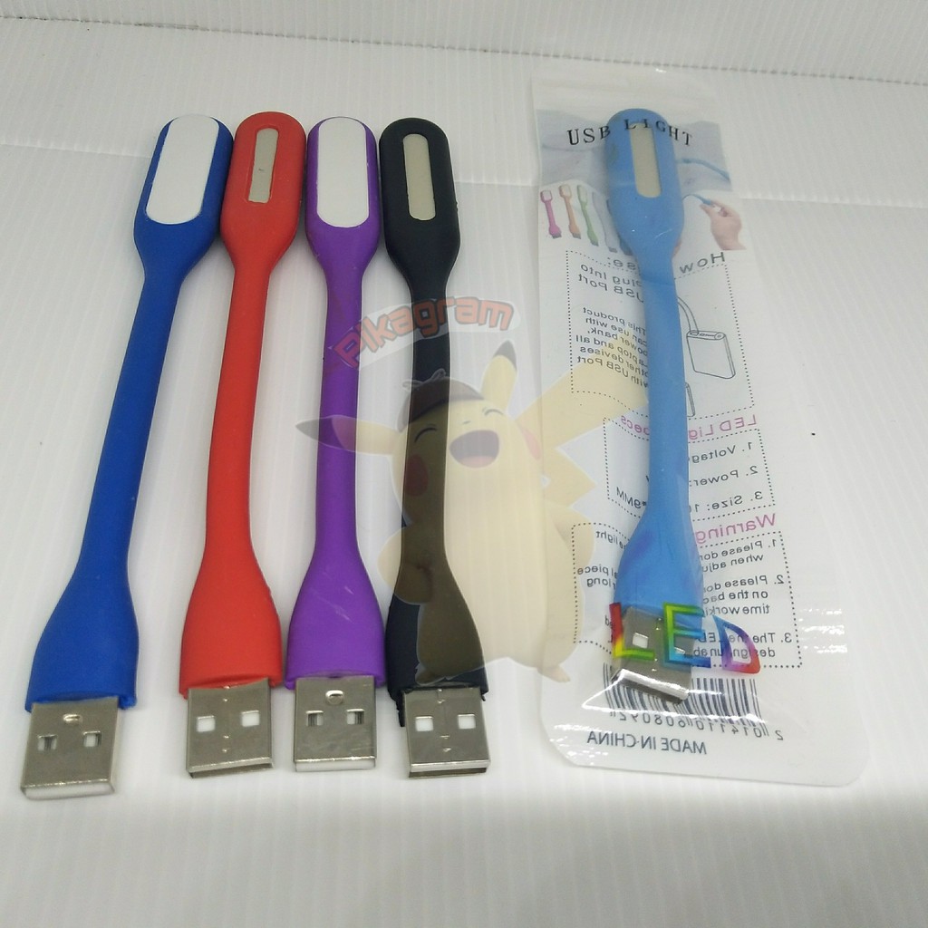 lampu sikat usb led stick cahaya putih pack plastik emergency flexible light baca portable xiaomi