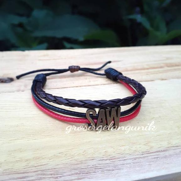 Barang Pilihan Gelang  Waterproof Braided Inisial Bronze 