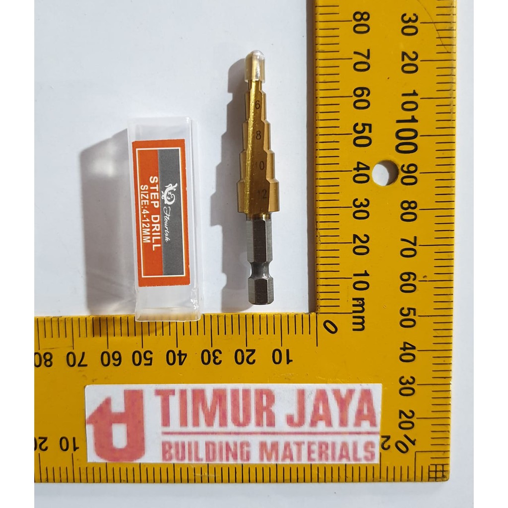 Mata Bor Pagoda Titanium Multi Step Drill Ukuran 3-12 mm