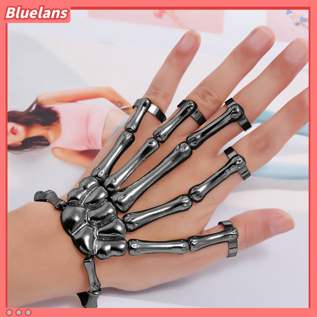 Bluelans Fashion Adjustable Skull Ghost Skeleton Finger Bracelet Hand Chain