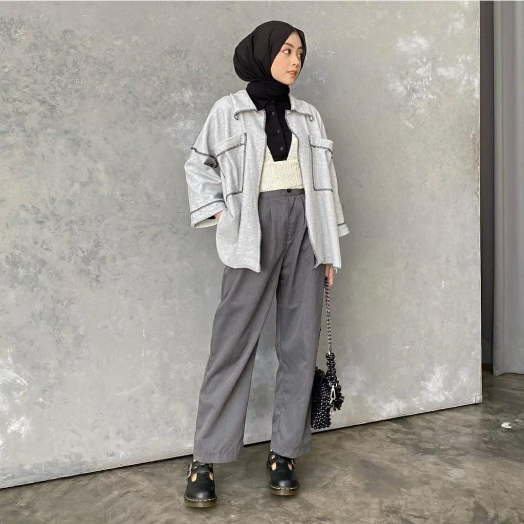 BEFAST - ZFS OOTD Wanita Cardigan EUNHA / HISMI RIB OVERSIZE OUTER / Cardigan Bahan Rib / Outer Kekinain 2021 / Cardigan Polos / Cardigan Trendy / Crdigan Casual Remaja / Cardigan OOTD Wanita Terbaru