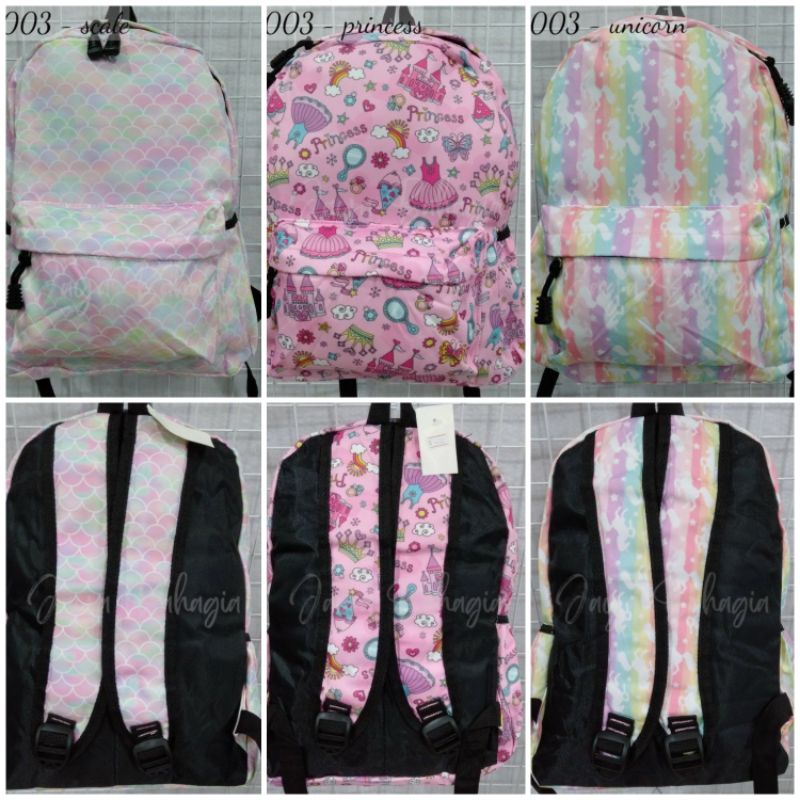 Ransel Wanita Import Ringan Colourfull Tas Sekolah Anak Remaja Perempuan Uk Tanggung 6003