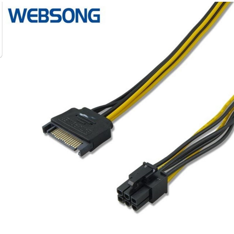 Kabel Power SATA to Video Card 6P High Quality Websong