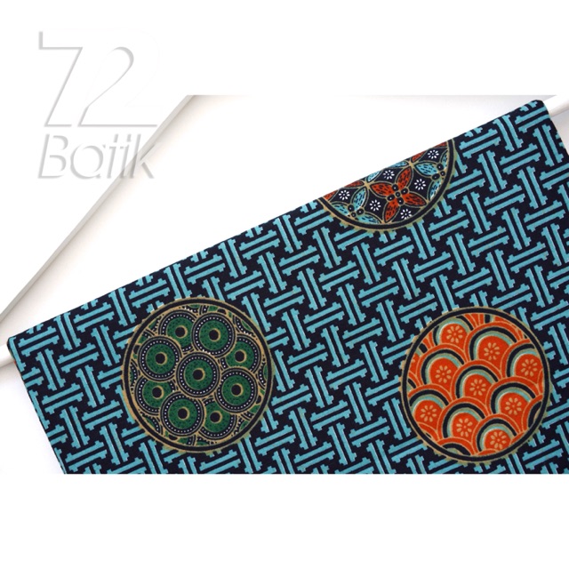 KAIN BATIK PREMIUM Bahan Katun Motif Lingkar Modern Warna Biru Muda Tosca Toska 725792 Cap 72 Jarik Jarit Samping Kebat Panjang Batik Katun Modern Premium Bahan Seragam Batik Pernikahan Kantor Keluarga Murah Kamen Jadi Batik Bali Lembaran