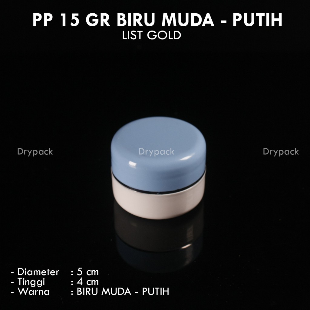 Pot cream 15 gr / Pot Cream 15 gr Biru muda - Putih