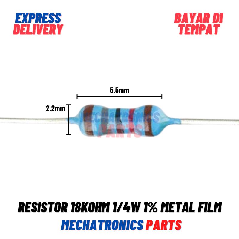 [PAS-9431] 10X RESISTOR 18K OHM 1/4W 1% METAL FILM