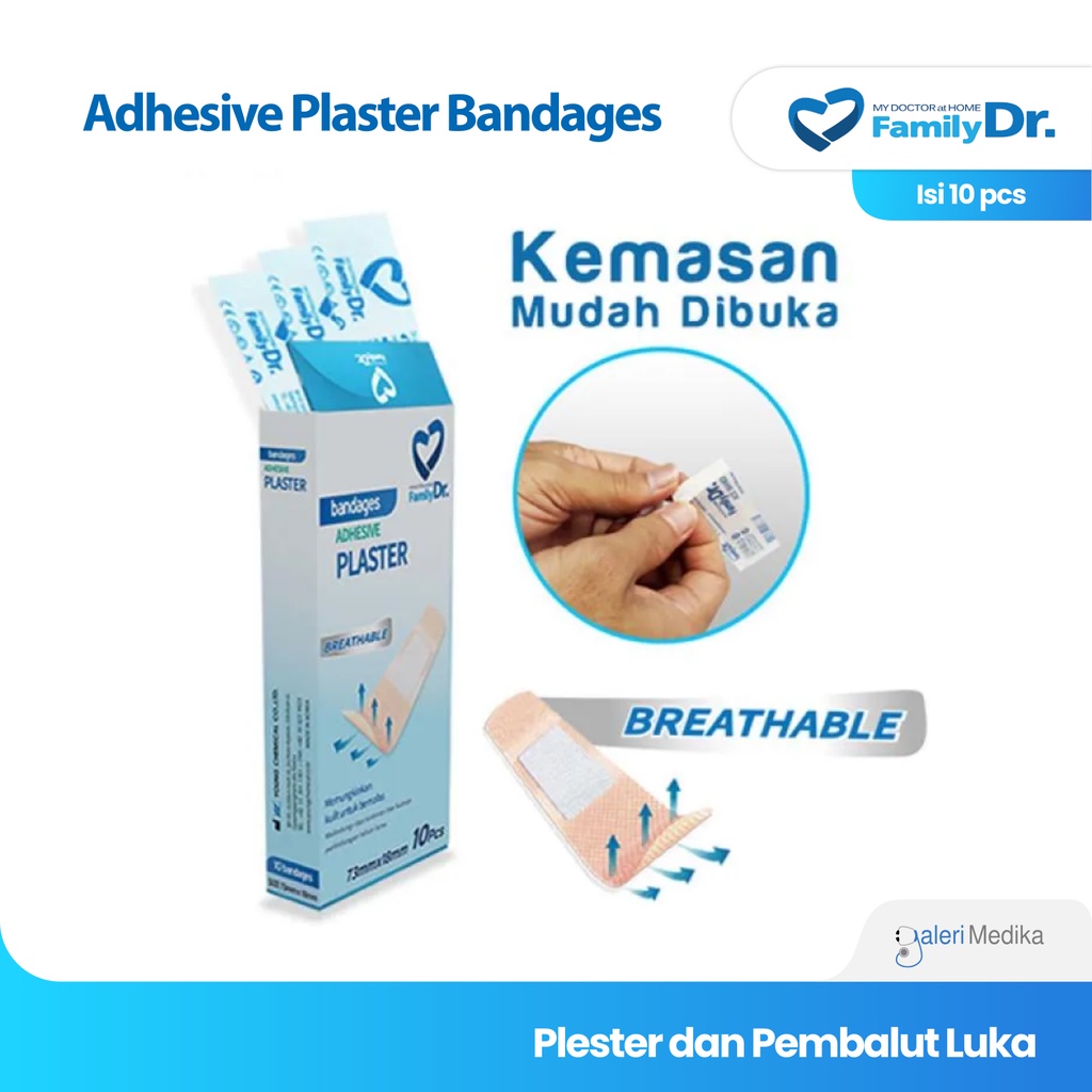 FamilyDr Adhesive Plaster Bandages 10pcs